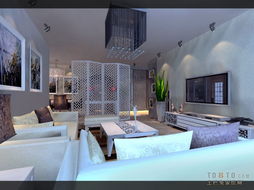 現代風格客廳裝修效果圖賞析 長延居會展明珠案例